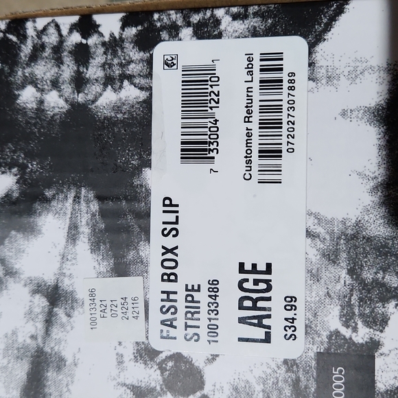 Jenni Intimates Fash Box Slip Stripe Size Large 9-10 - Picture 8 of 10